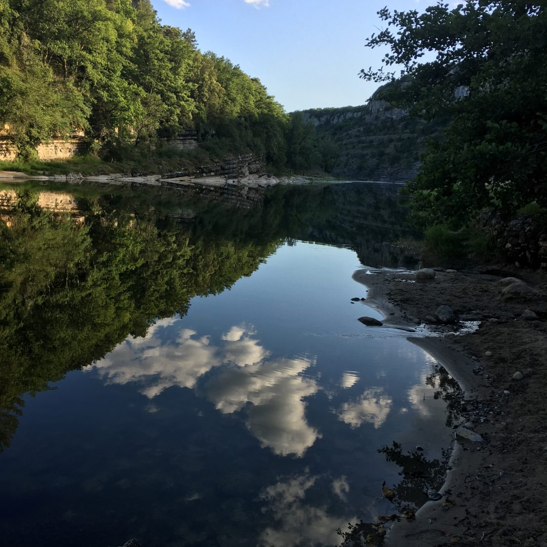 Vue de la rivière au Viel Audon